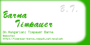 barna timpauer business card